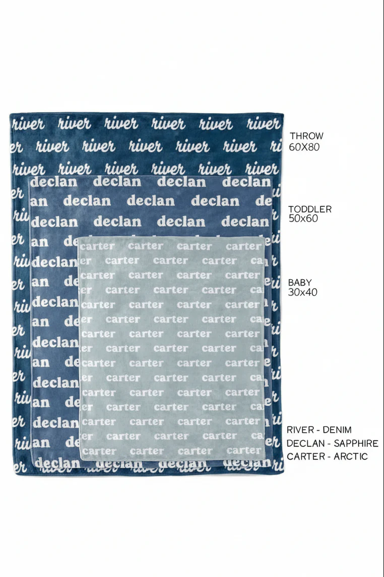 Baby Blues Personalized Color Blanket - Image 4