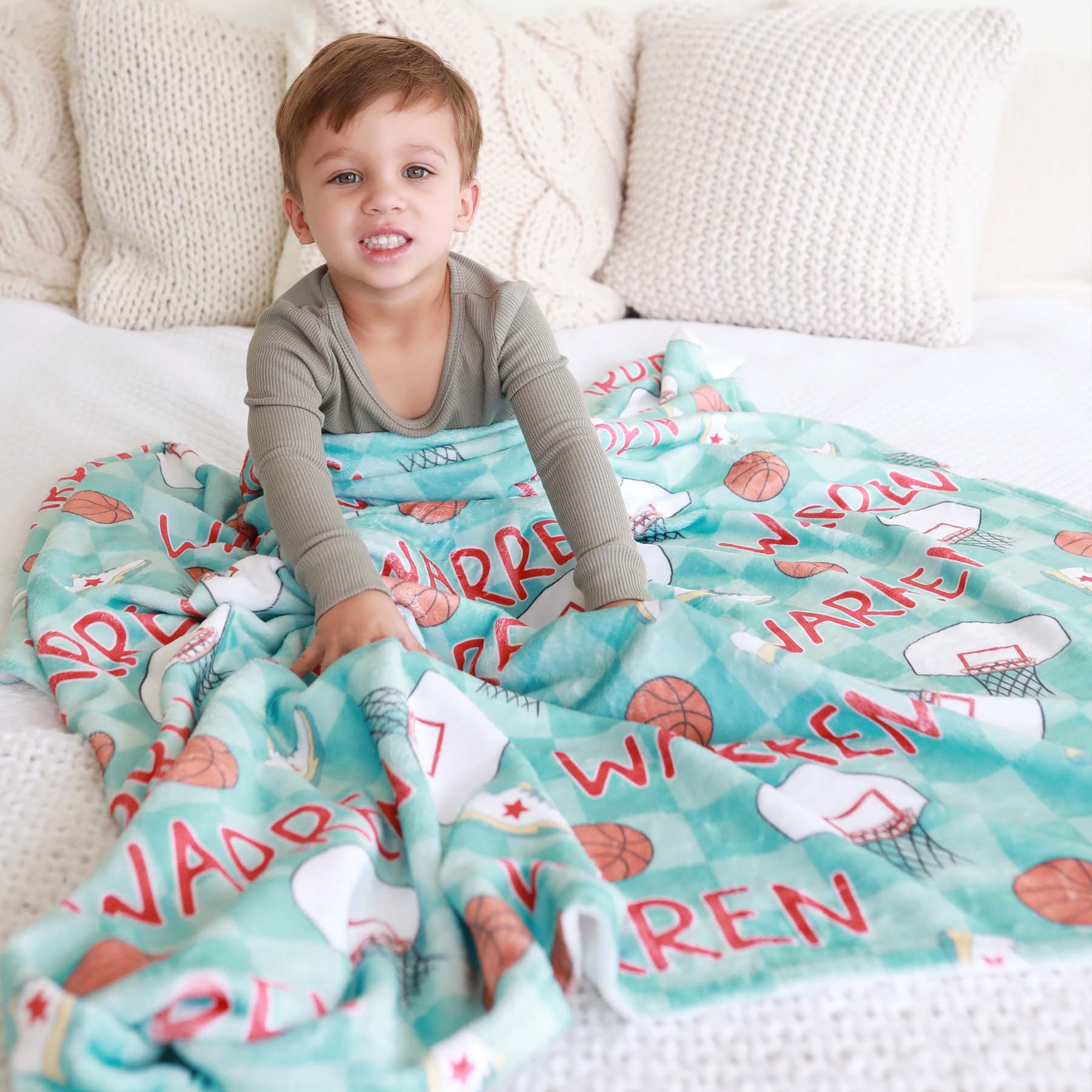 Basketball Star Personalized Kids Blanket - Image 3