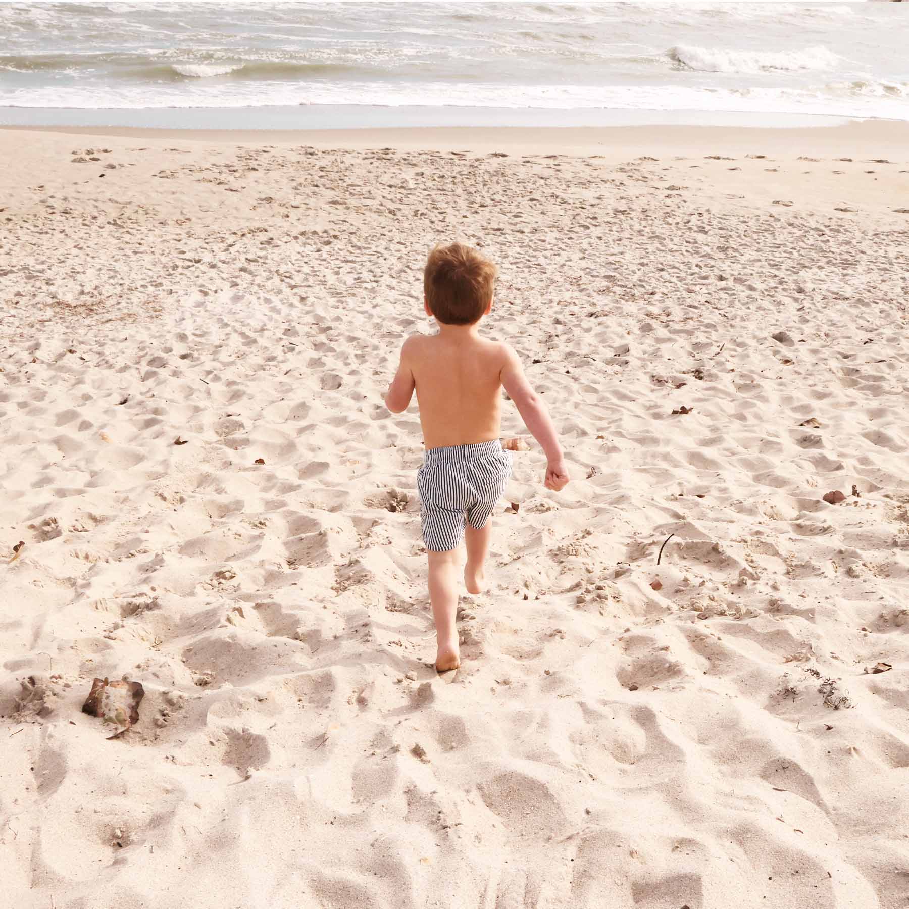 Boy's Swim Trunks | Seersucker Navy - Image 9