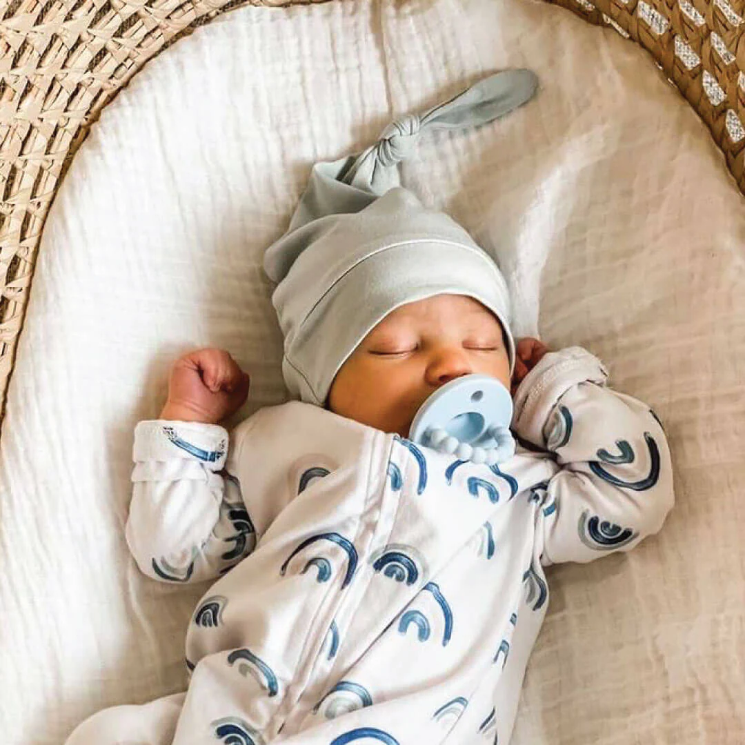 Brooks' Blue Rainbows Zipper Footie - Image 3