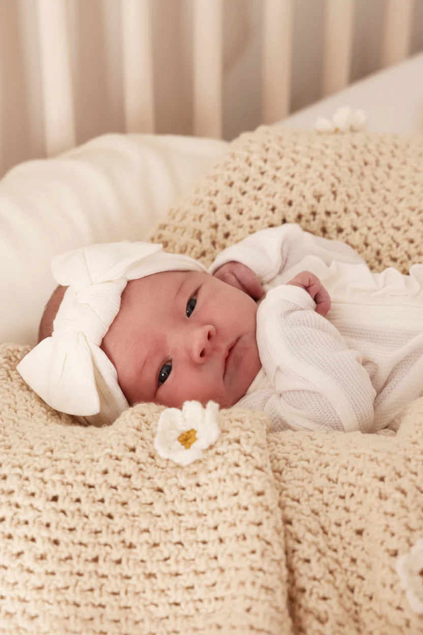 Cloud White Bamboo Waffle Ruffle Zipper Footie - Image 5