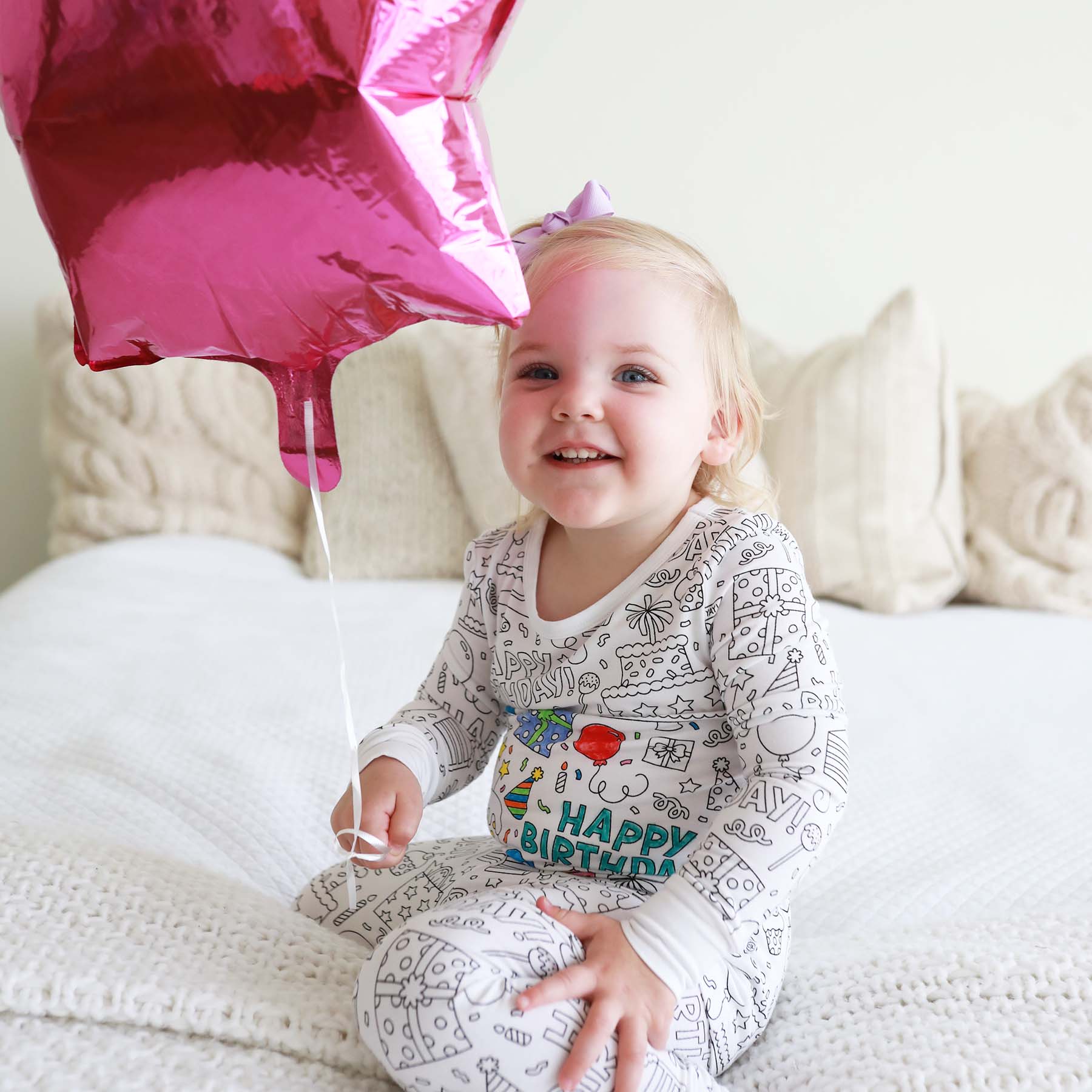 Colorable Two Piece Pajama Set | Birthday Celebration - Image 6