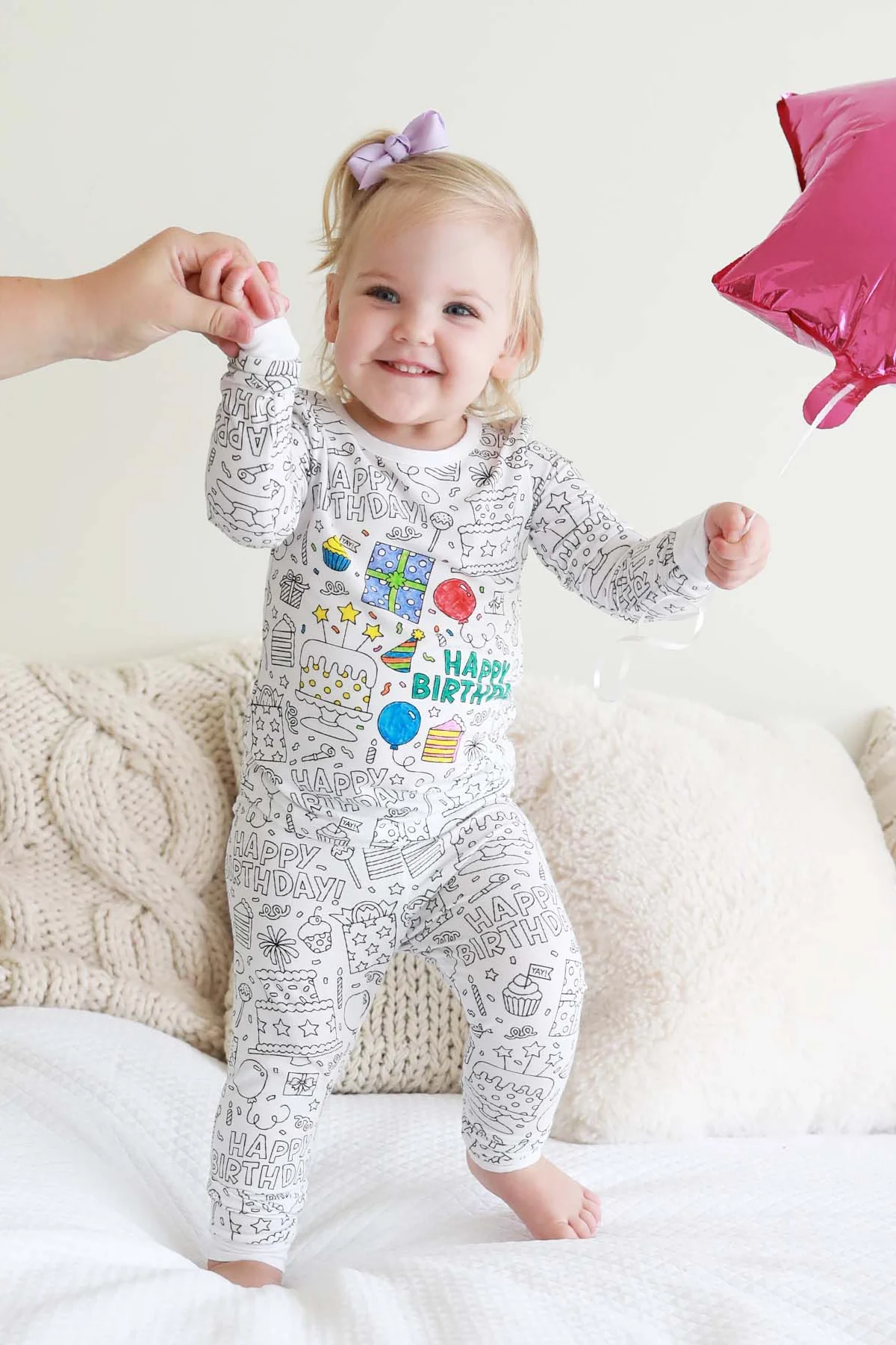 Colorable Two Piece Pajama Set | Birthday Celebration - Image 9