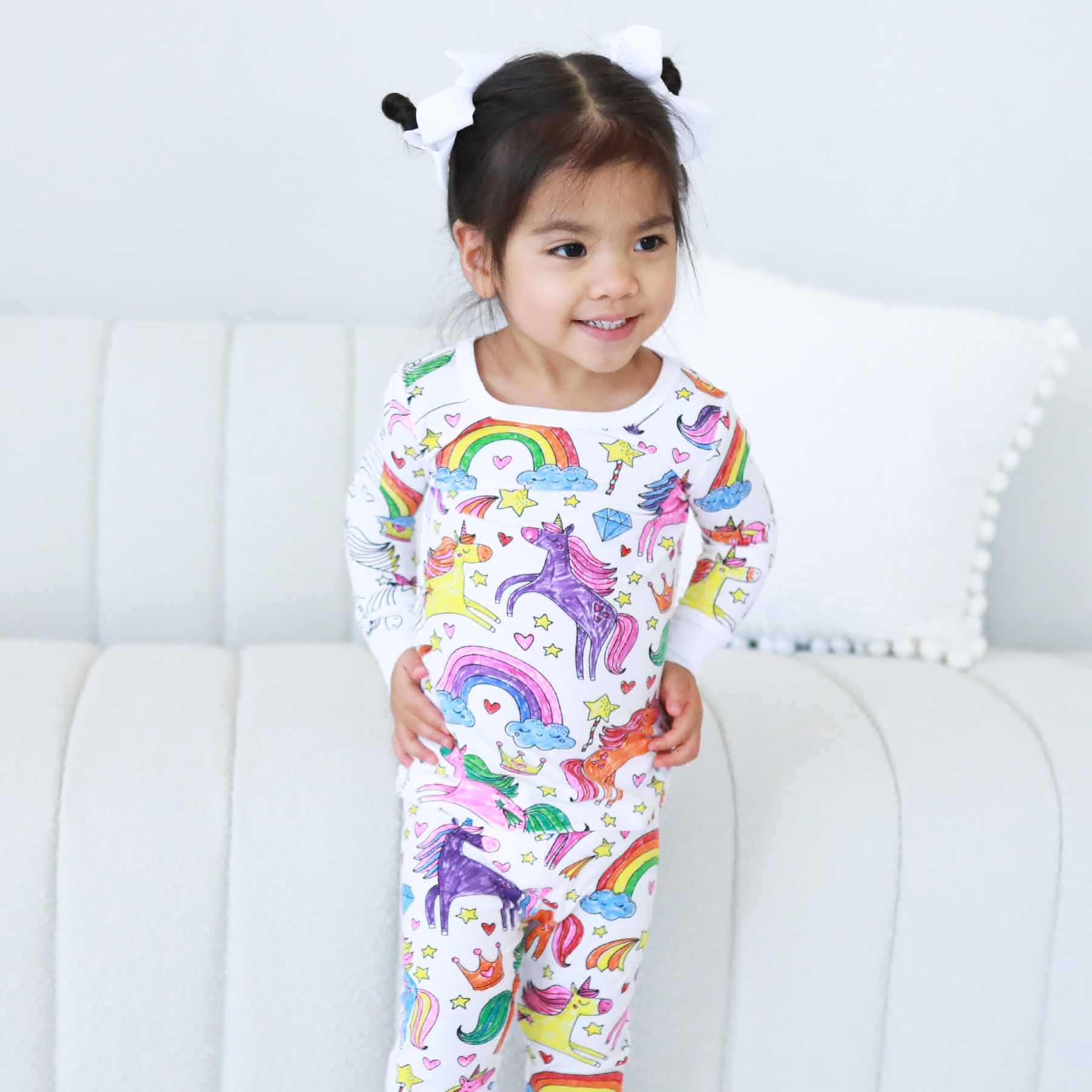Colorable Two Piece Pajama Set | Enchanted Unicorns - Image 3