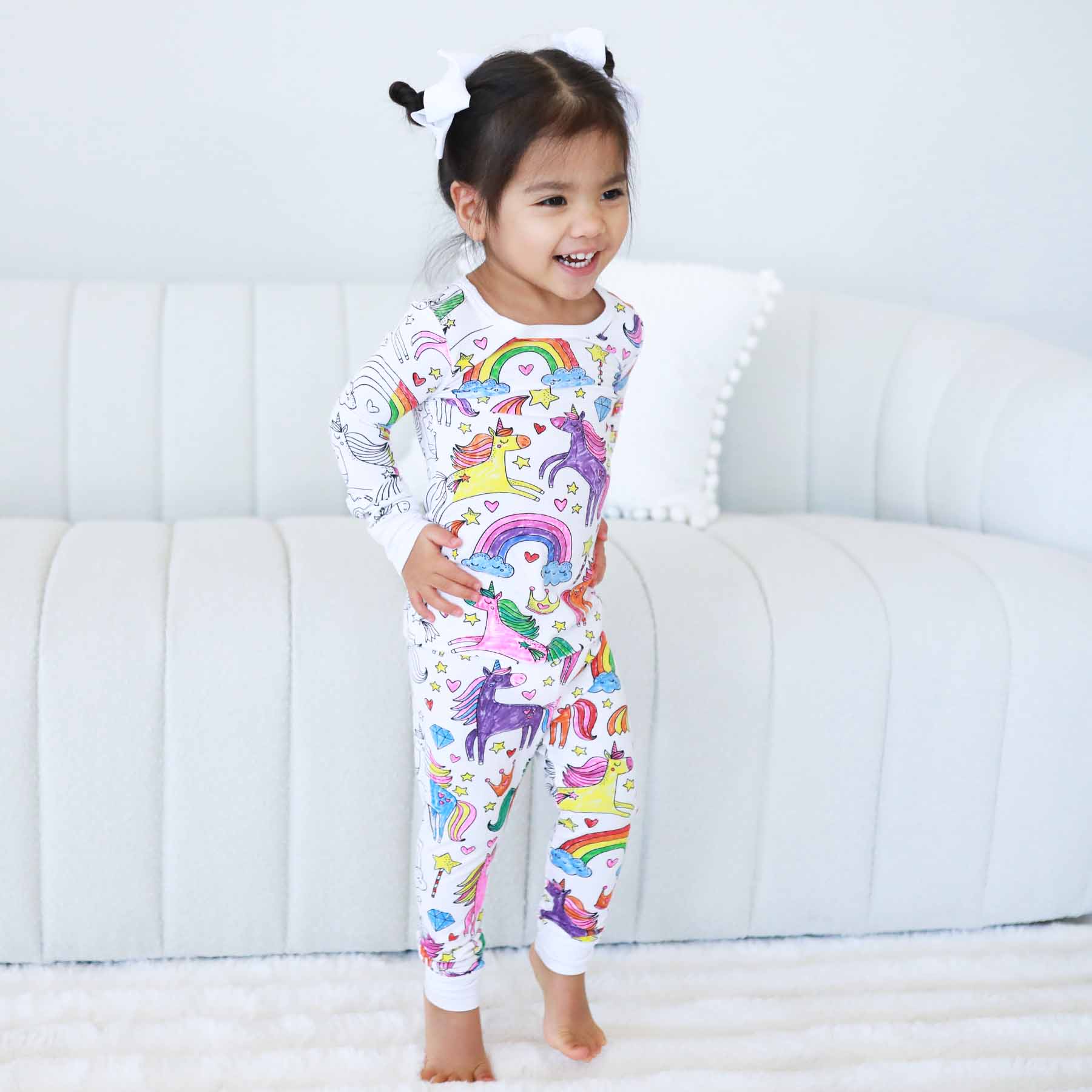 Colorable Two Piece Pajama Set | Enchanted Unicorns - Image 5