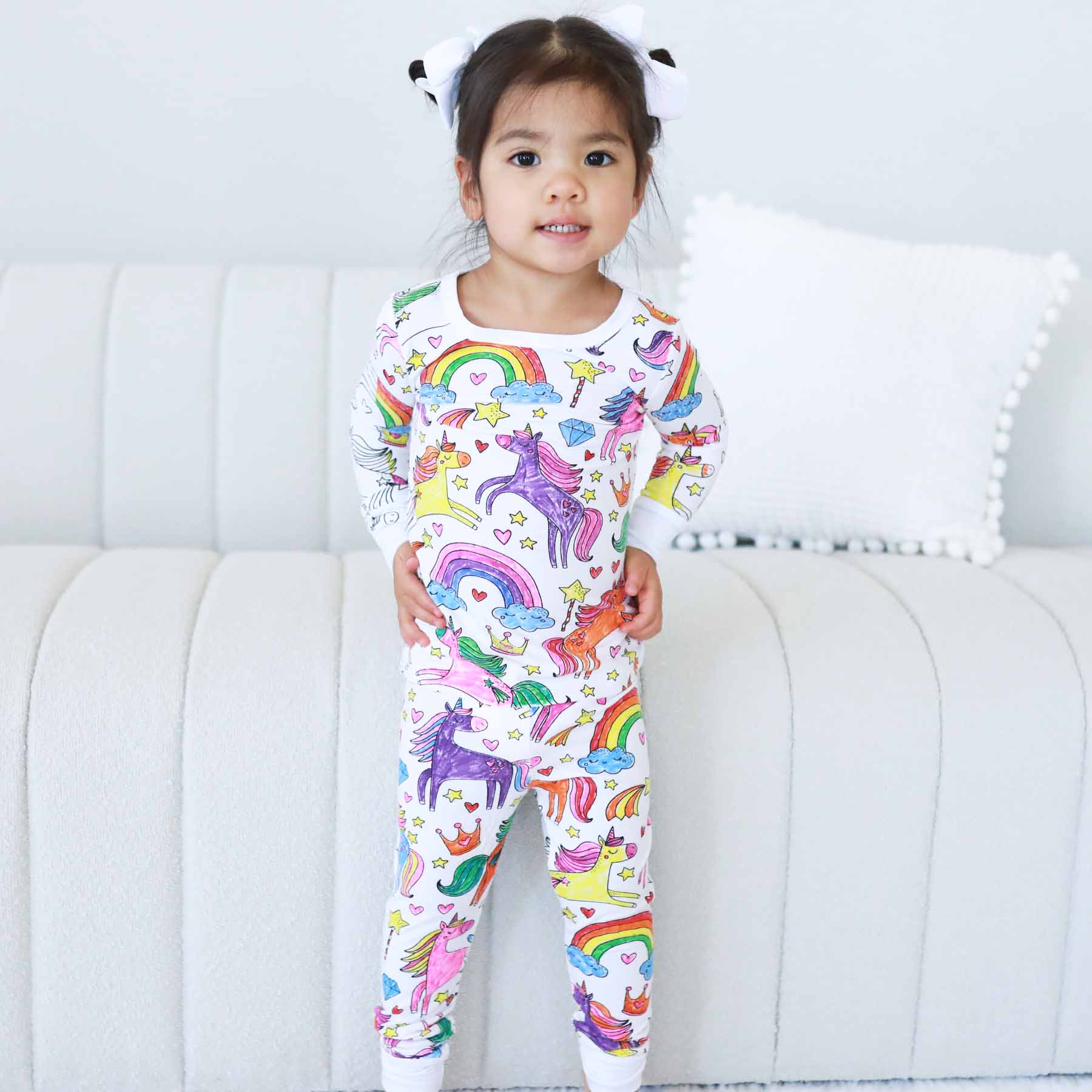 Colorable Two Piece Pajama Set | Enchanted Unicorns - Image 7