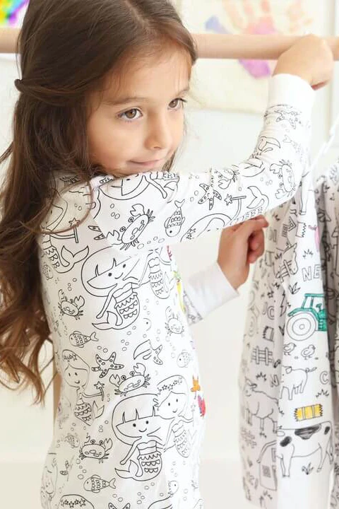 Colorable Two Piece Pajama Set | Mermaid Magic - Image 3