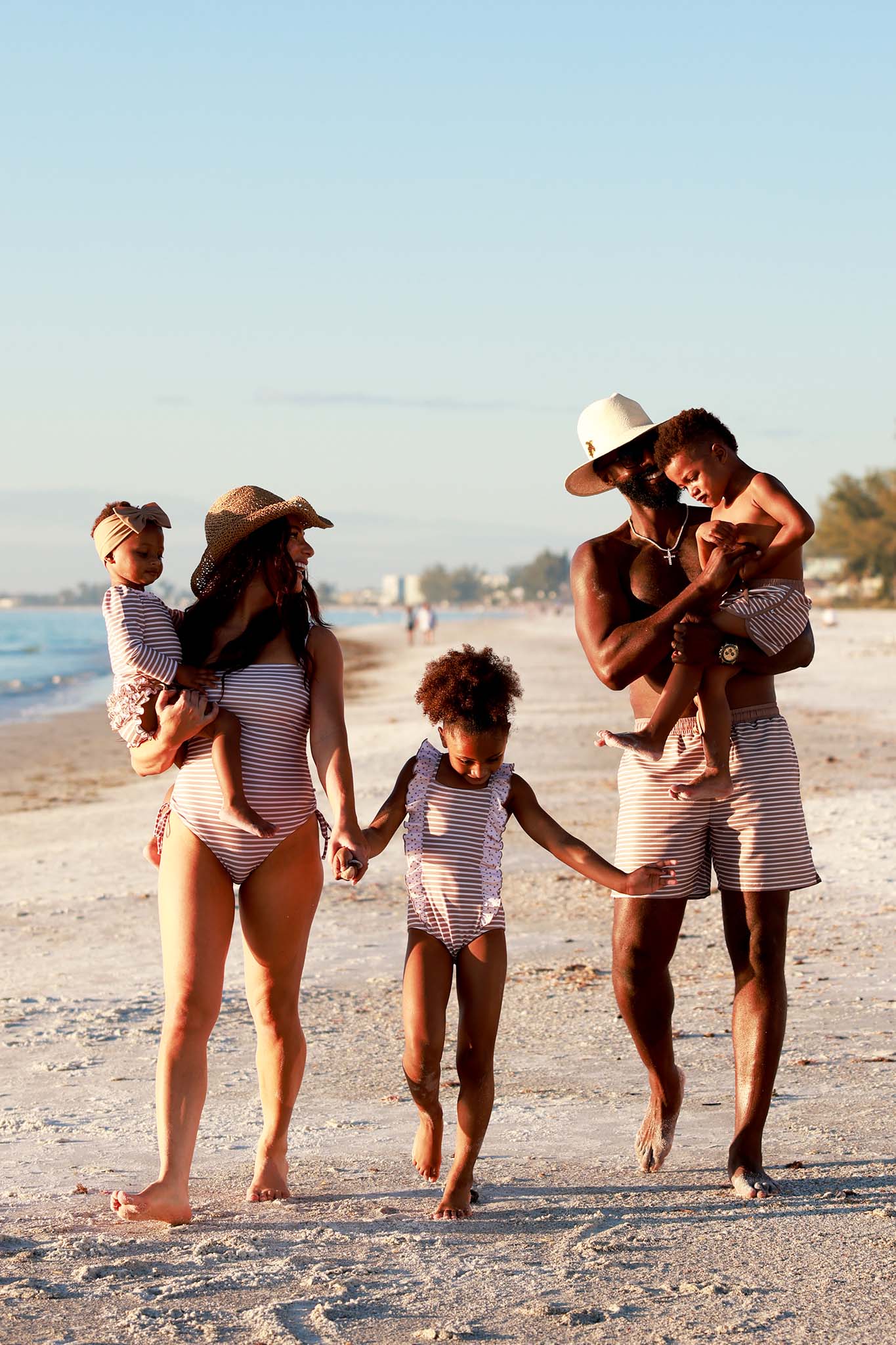 Double Ruffle Bow Back One Piece | Sandy Stripes - Image 13