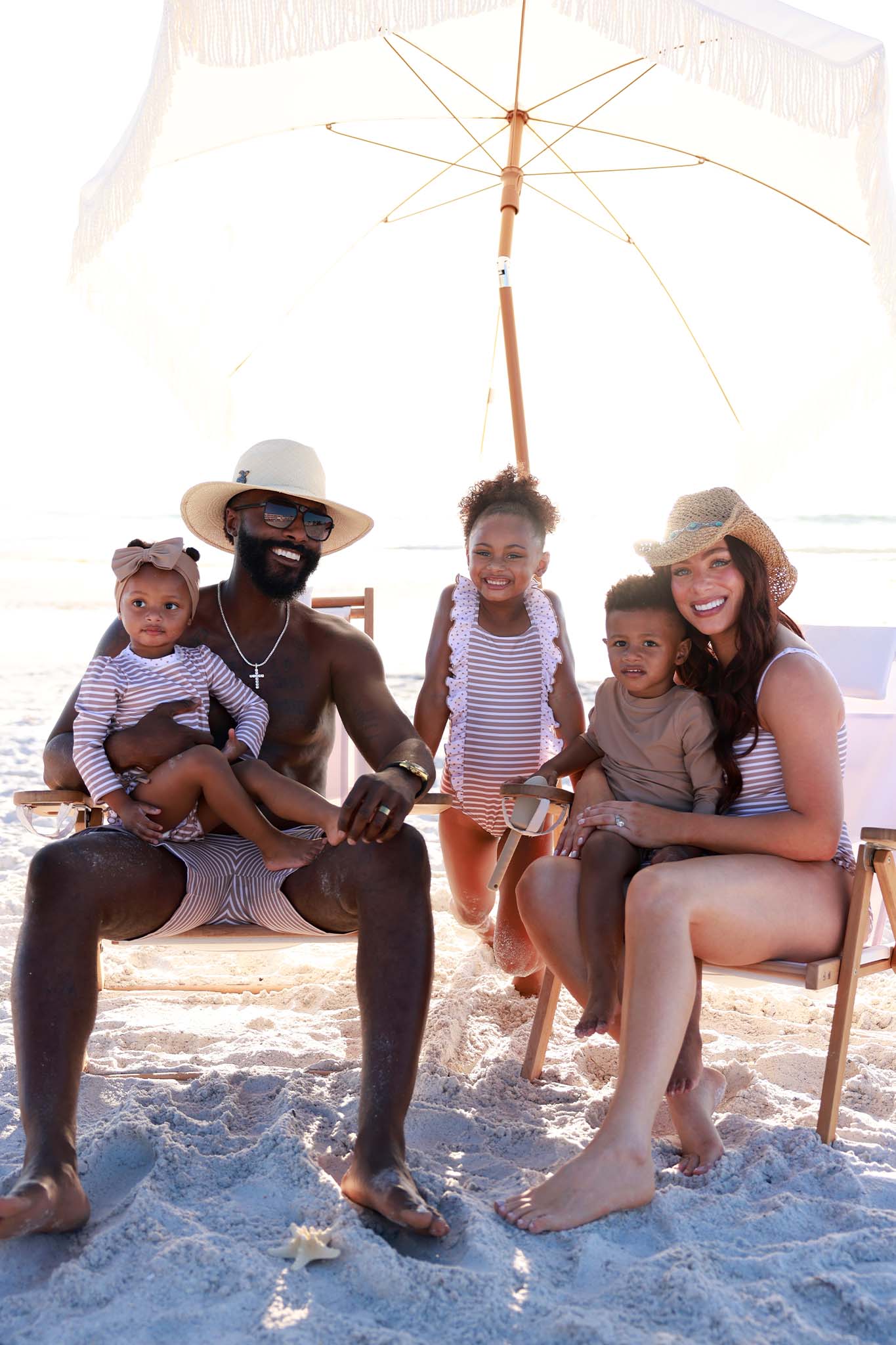 Double Ruffle Bow Back One Piece | Sandy Stripes - Image 19