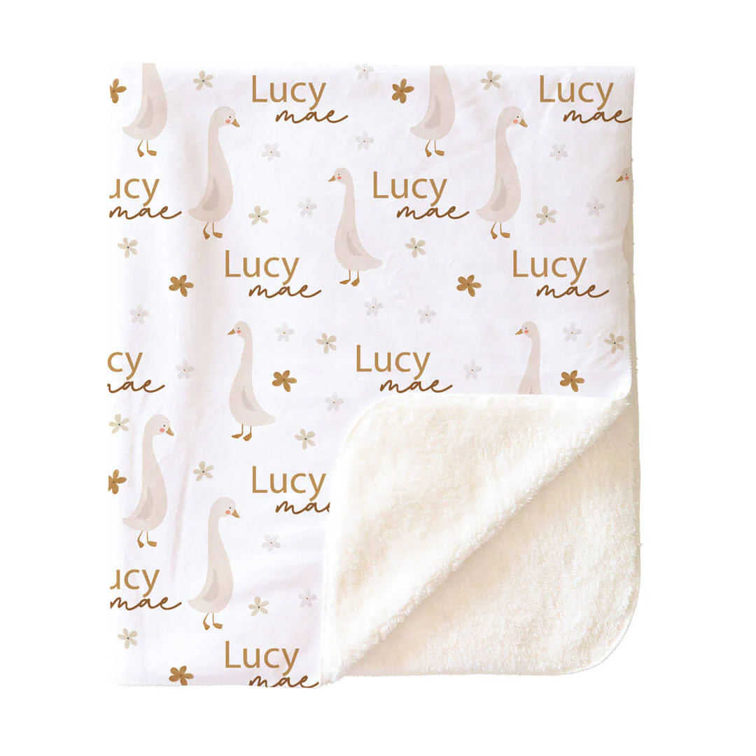 Duck Duck Goose Personalized Kids Blanket - Image 3