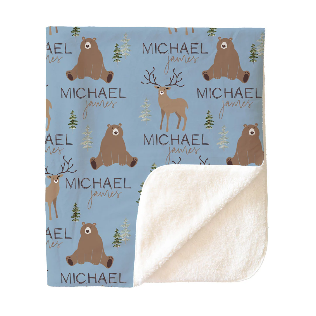 Forest Friends Personalized Kids Blanket - Image 3