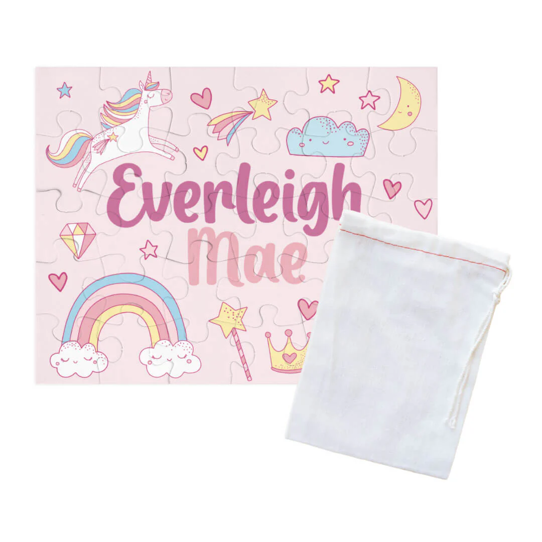 Kids Personalized 30 Piece Puzzle | Unicorn Dreams - Image 3