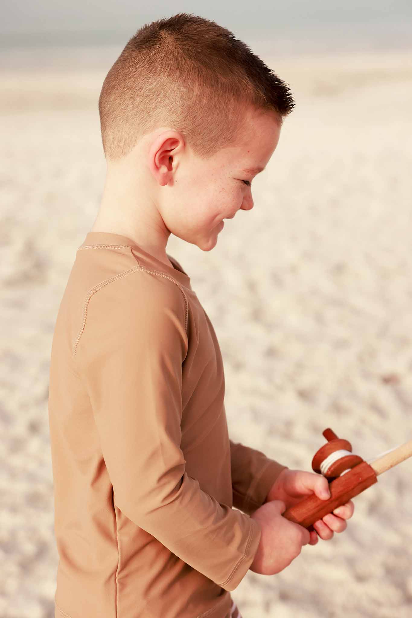 Long Sleeve Rash Guard Shirt | Sandy Mocha - Image 9