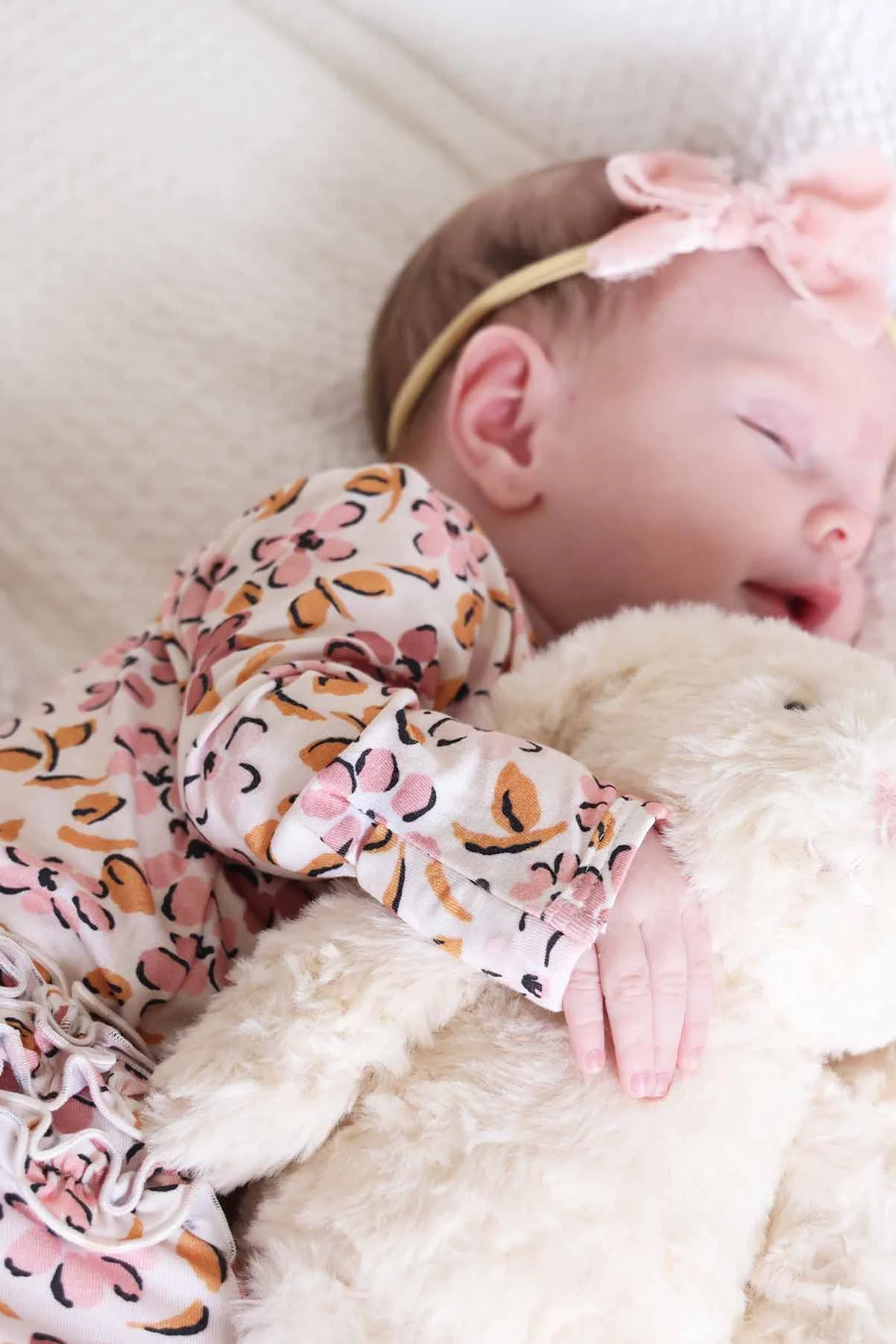 Mauvelous Meadow Ruffle Zipper Footie - Image 3