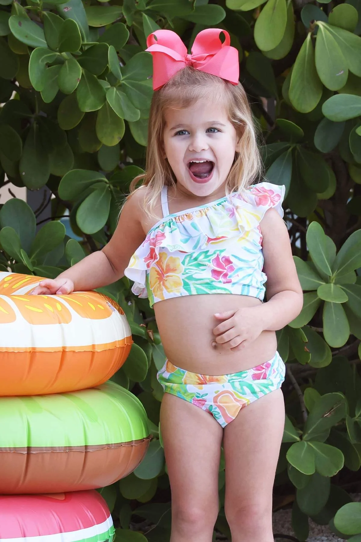 One Shoulder Ruffle Bikini | Tropical Paradise - Image 5