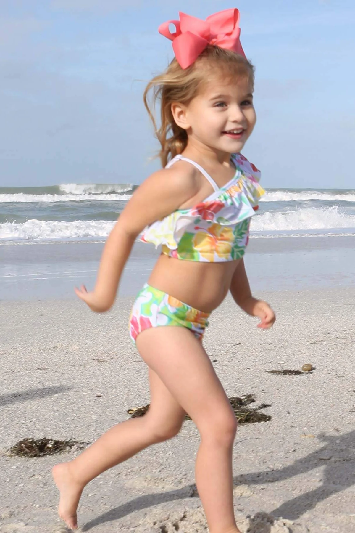 One Shoulder Ruffle Bikini | Tropical Paradise - Image 7