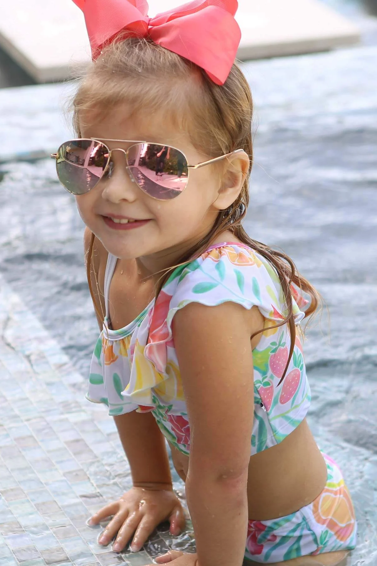 One Shoulder Ruffle Bikini | Tropical Paradise - Image 9