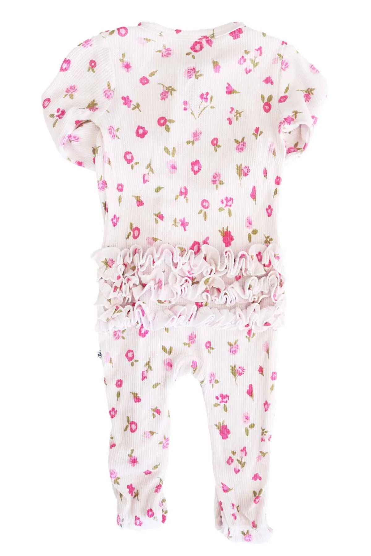 Penny's Posies Bamboo Waffle Ruffle Zipper Footie - Image 6