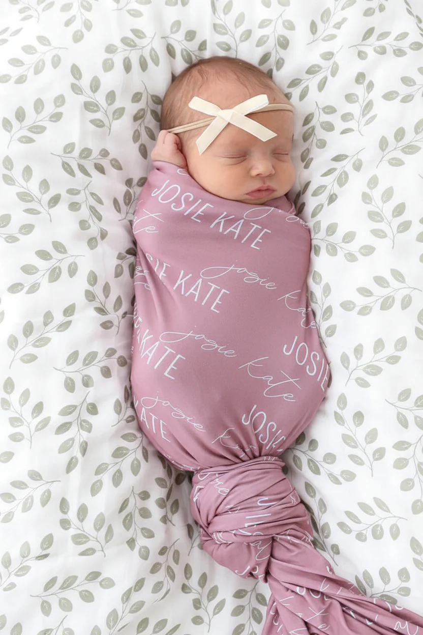 Personalized Baby Name Swaddle Blanket - Image 17