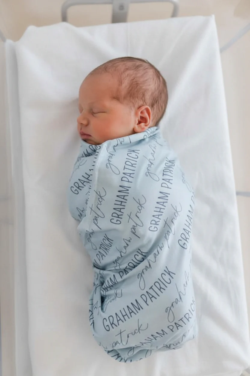 Personalized Baby Name Swaddle Blanket - Image 26