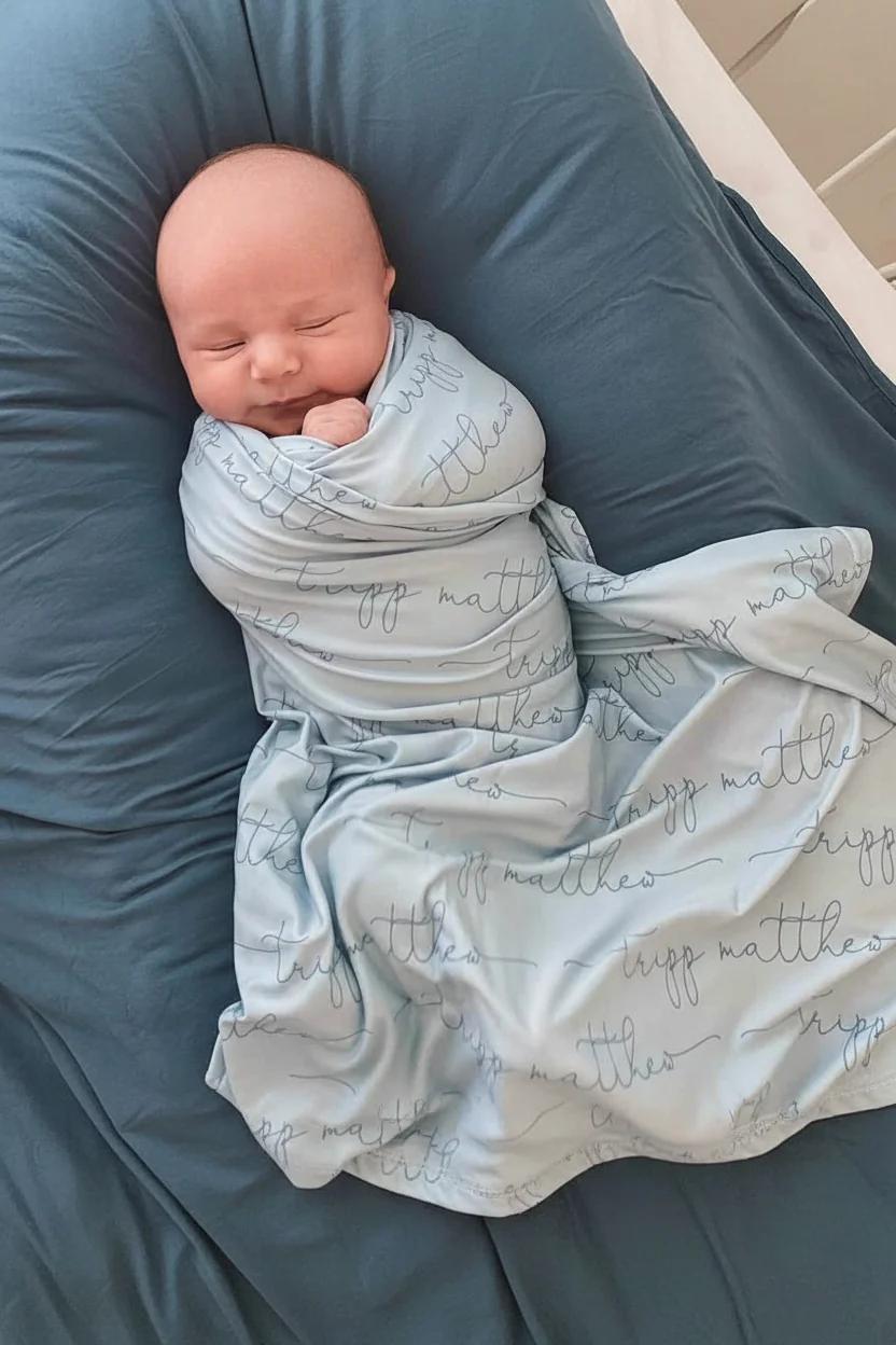 Personalized Baby Name Swaddle Blanket - Image 27