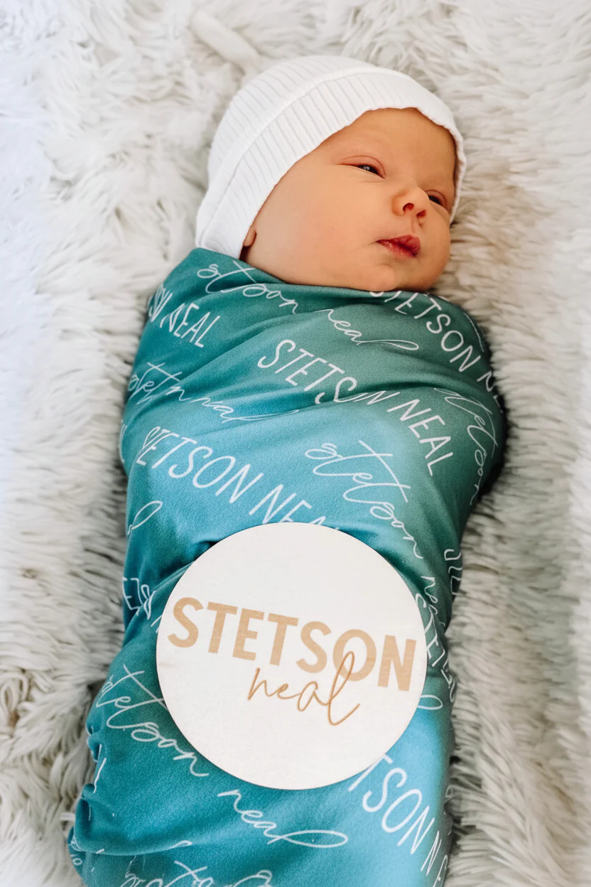 Personalized Baby Name Swaddle Blanket - Image 35