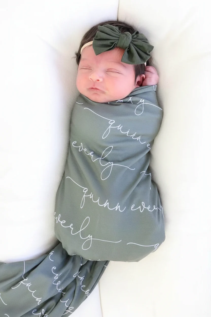 Personalized Baby Name Swaddle Blanket - Image 45