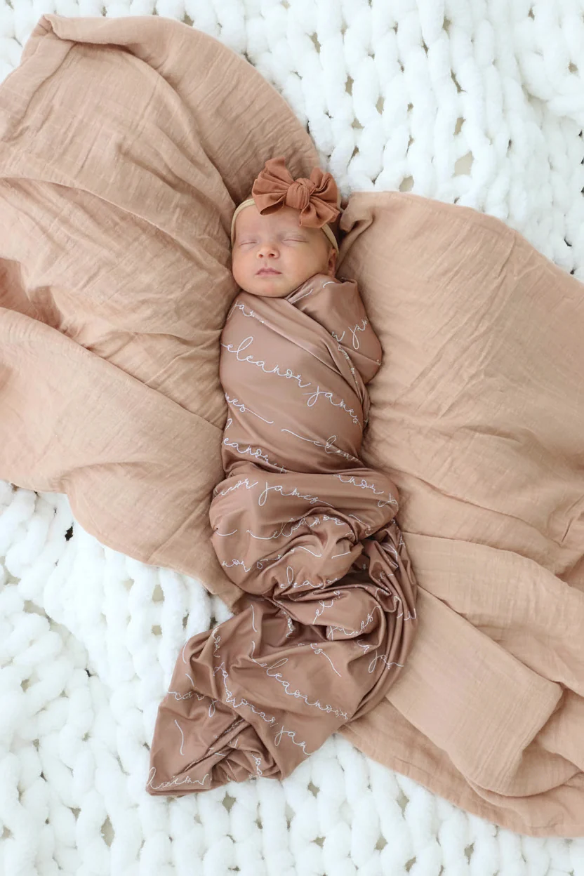 Personalized Baby Name Swaddle Blanket - Image 60