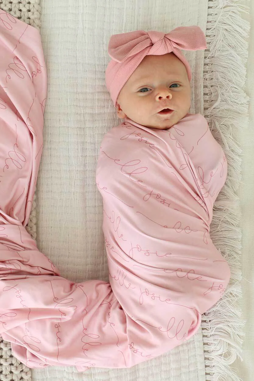 Personalized Baby Name Swaddle Blanket | Dusty Hues - Image 13