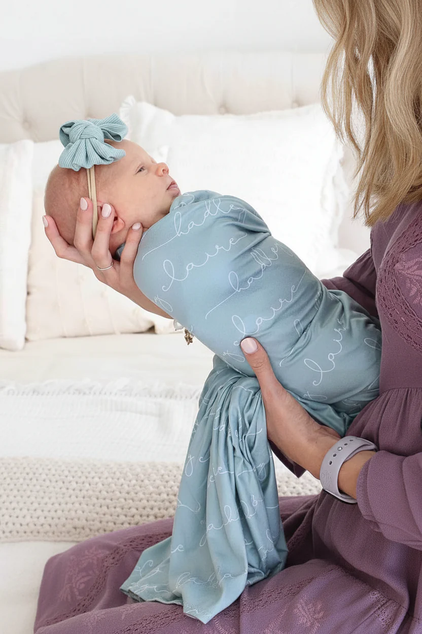 Personalized Baby Name Swaddle Blanket | Dusty Hues - Image 15
