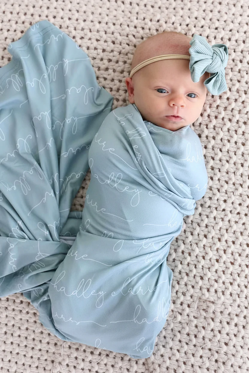 Personalized Baby Name Swaddle Blanket | Dusty Hues - Image 16