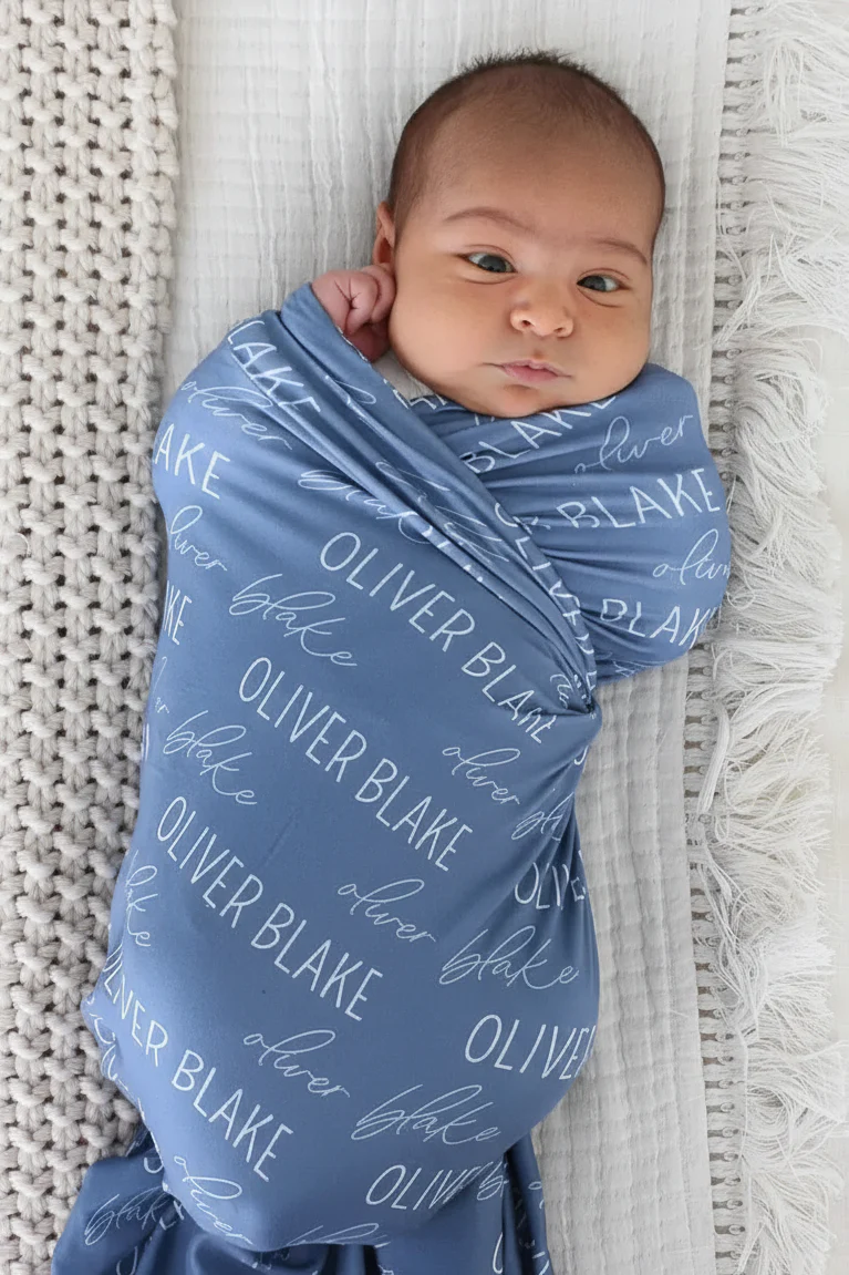 Personalized Baby Name Swaddle Blanket | Dusty Hues - Image 17
