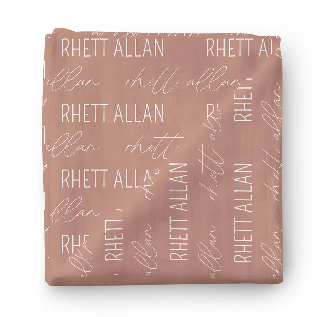 Personalized Baby Name Swaddle Blanket | Dusty Hues - Image 19