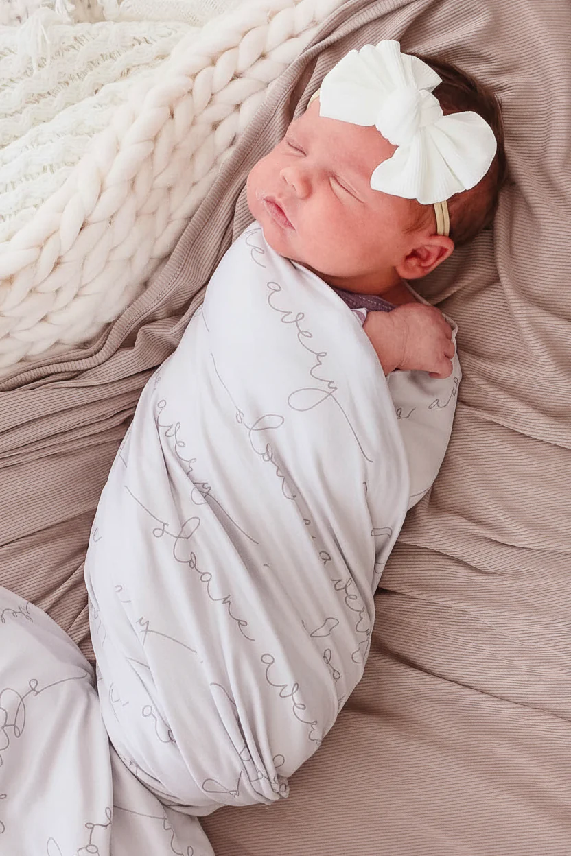 Personalized Baby Name Swaddle Blanket | Dusty Hues - Image 4
