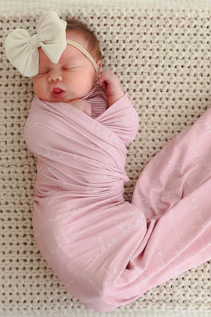 Personalized Baby Name Swaddle Blanket | Dusty Hues - Image 7