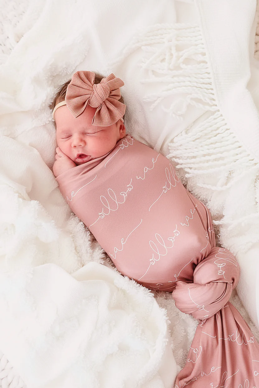 Personalized Baby Name Swaddle Blanket | Dusty Hues - Image 8