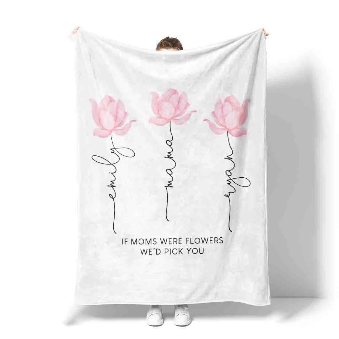 Personalized Blanket | Bouquet for Mom - Image 3