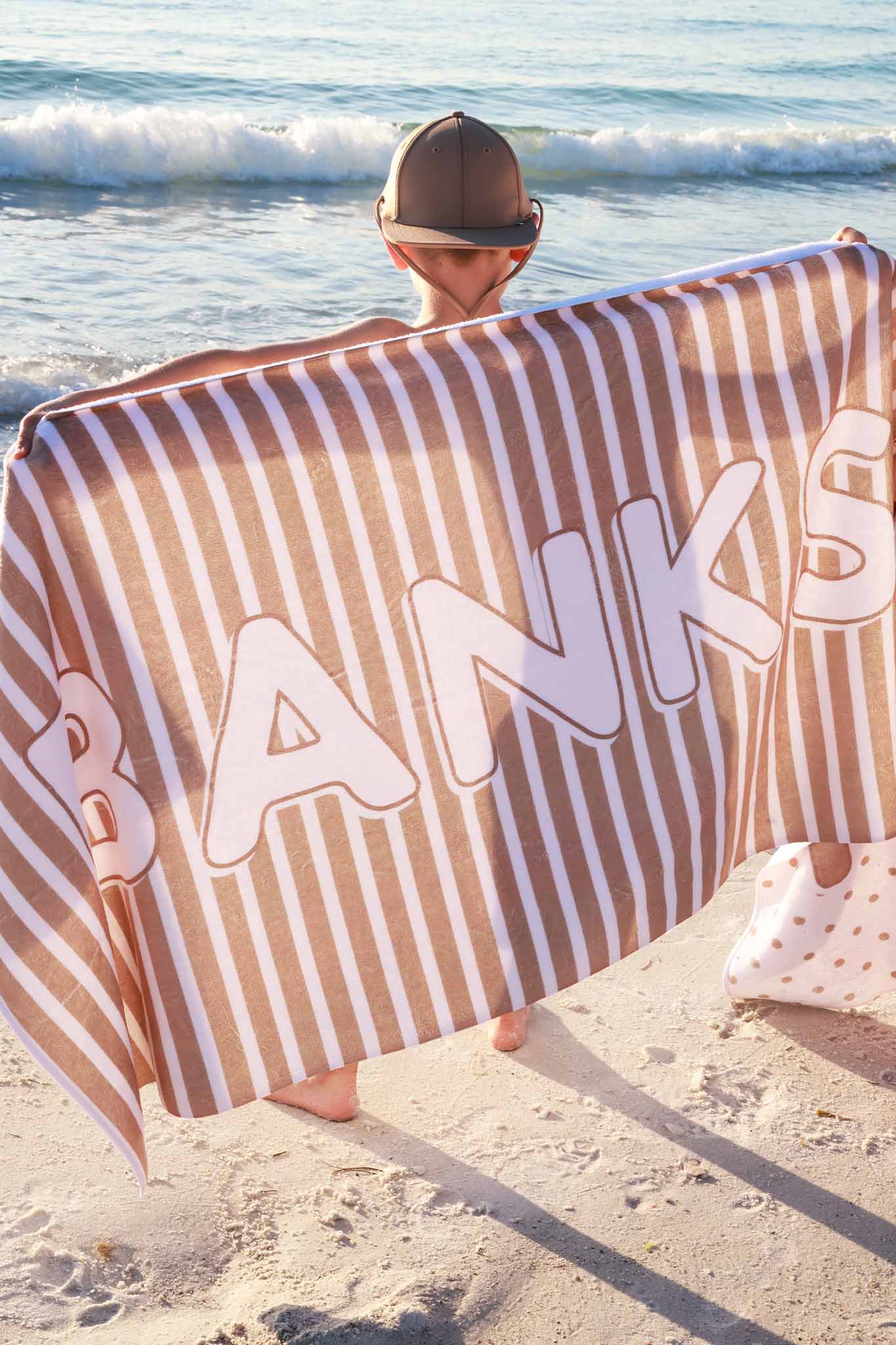 Sandy Stripes Personalized Kids Beach Towel - Image 6