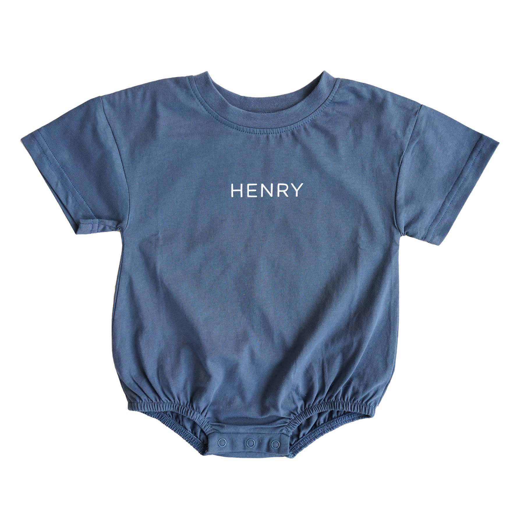 Personalized Short Sleeve Bubble Romper | Earthy Neutrals - Image 9