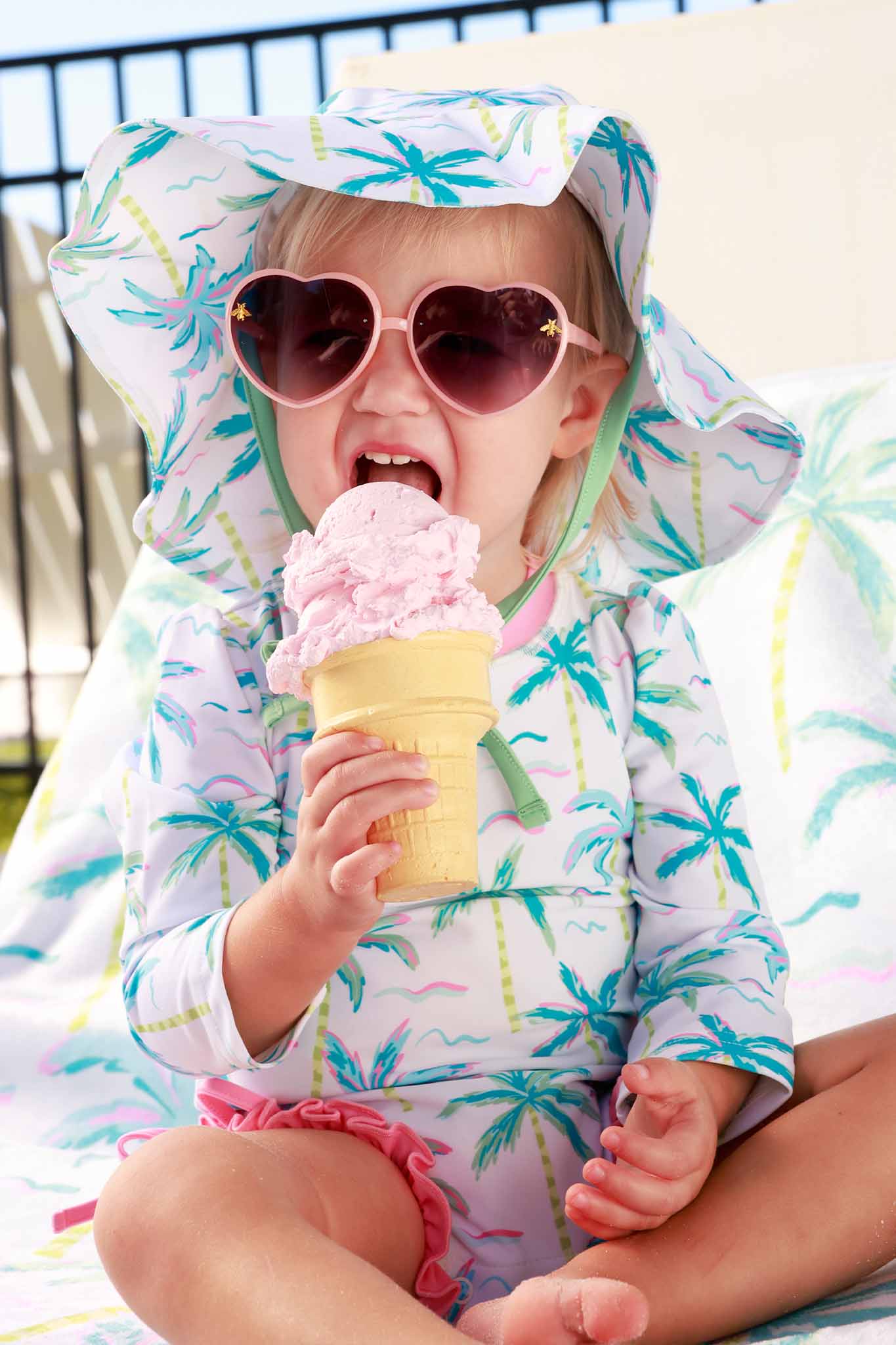 Printed Sun Hat | Blue Lagoon - Image 3