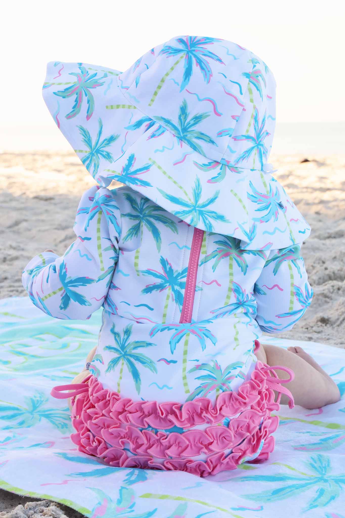 Printed Sun Hat | Blue Lagoon - Image 4