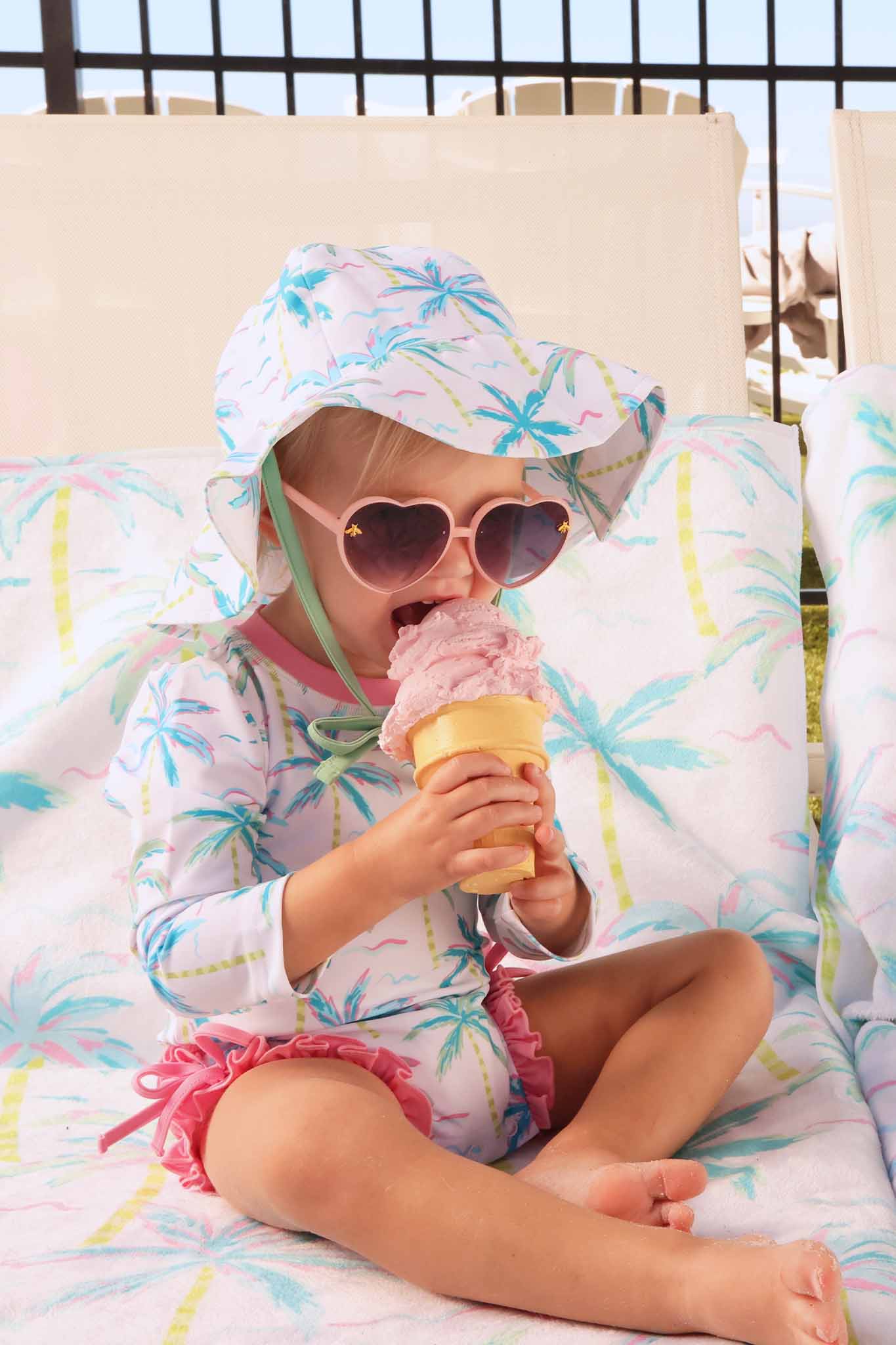 Printed Sun Hat | Blue Lagoon - Image 5