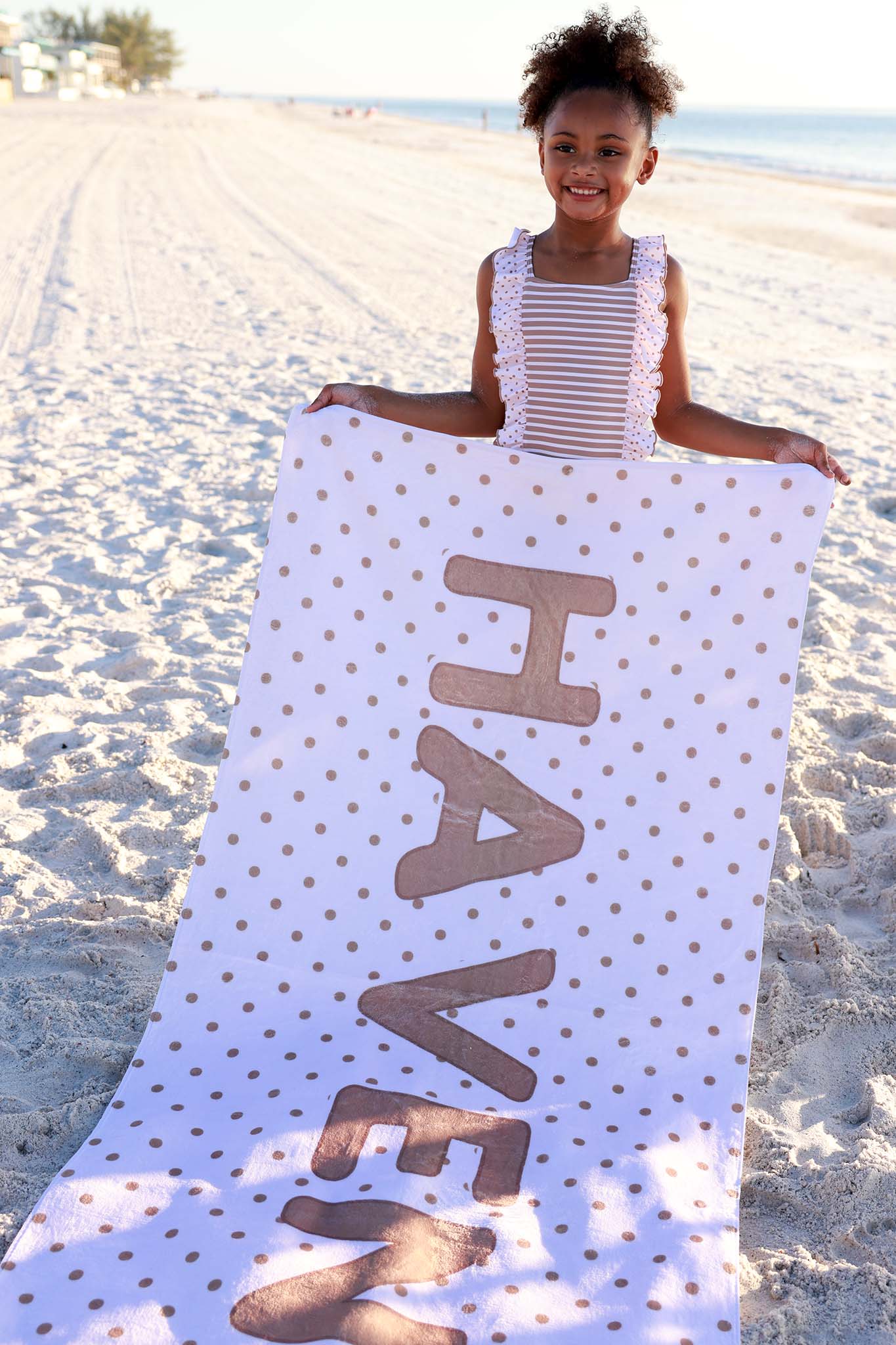 Sandy Stripes Personalized Kids Beach Towel - Image 7