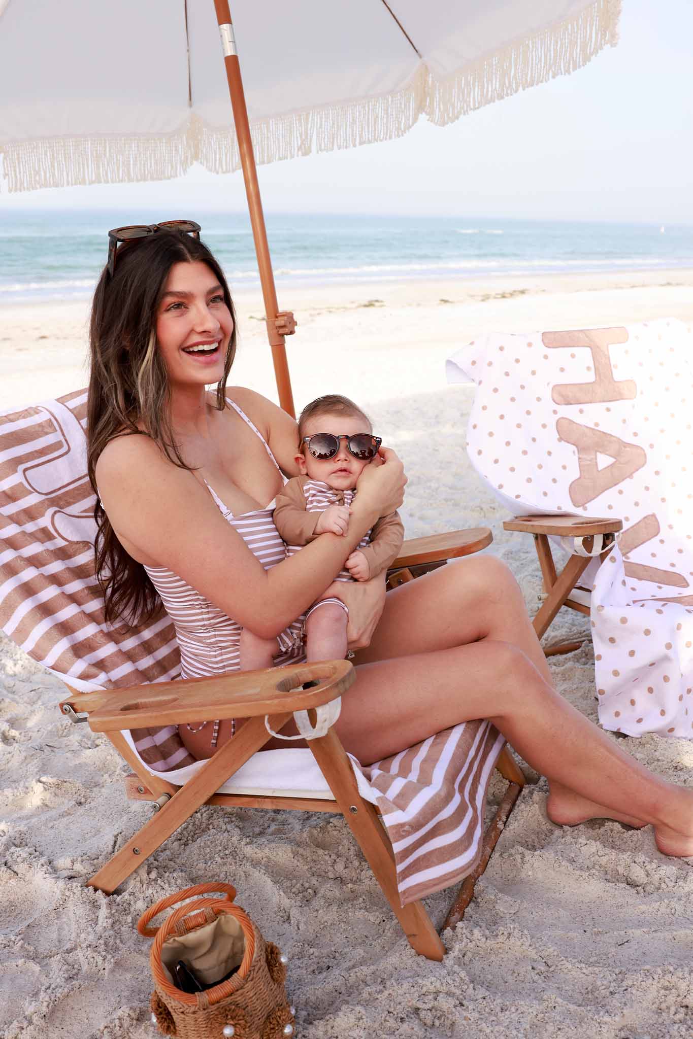 Sandy Stripes Personalized Kids Beach Towel - Image 10