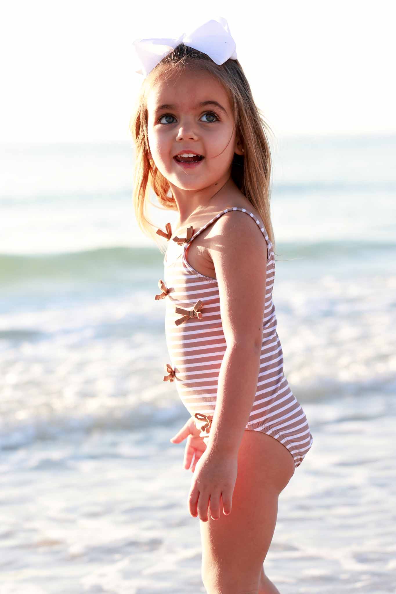 Tiny Bows One Piece | Sandy Stripes - Image 10
