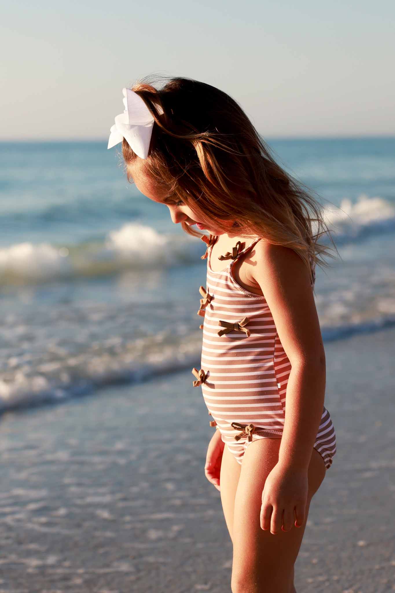 Tiny Bows One Piece | Sandy Stripes - Image 11