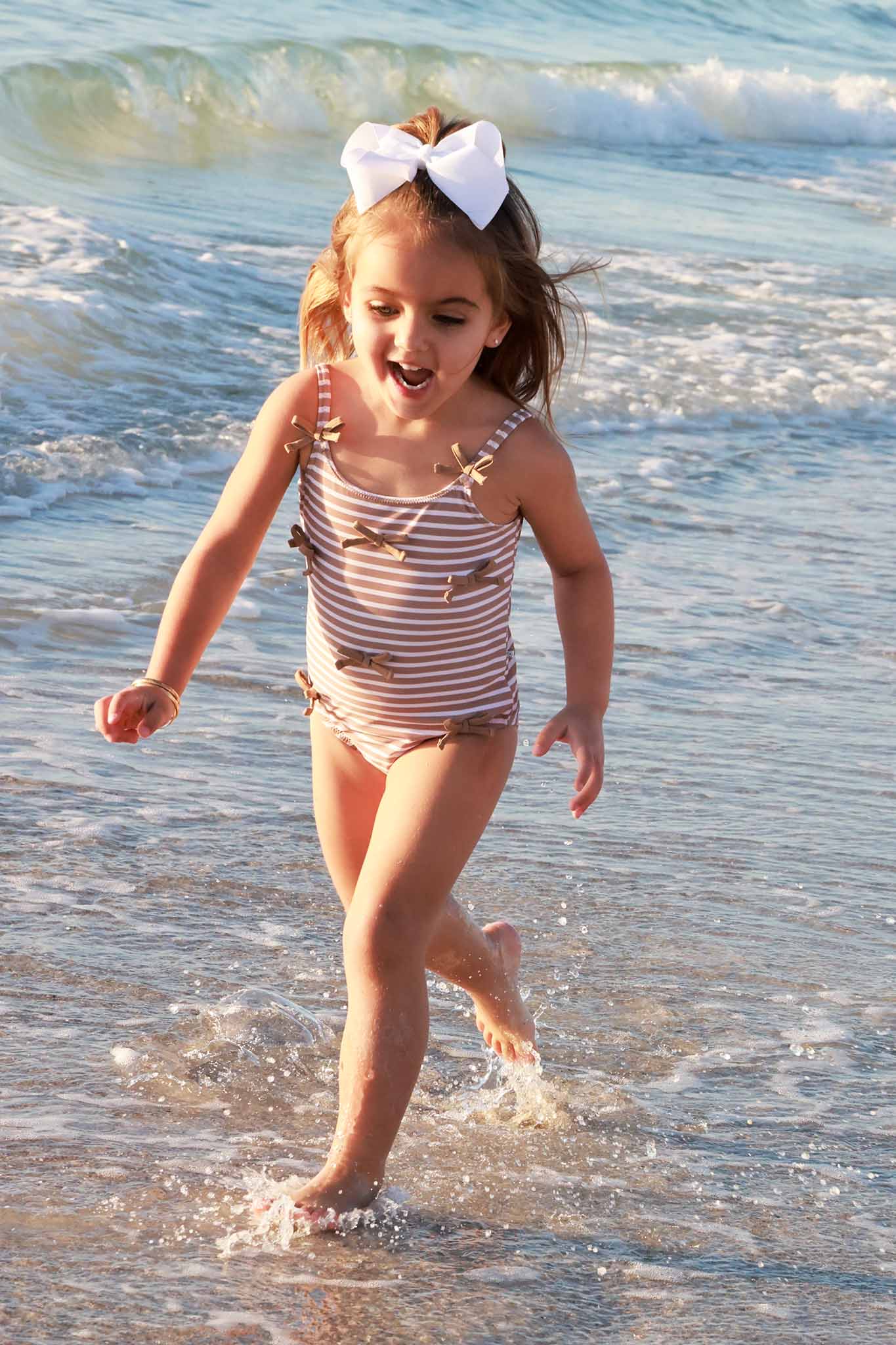 Tiny Bows One Piece | Sandy Stripes - Image 7
