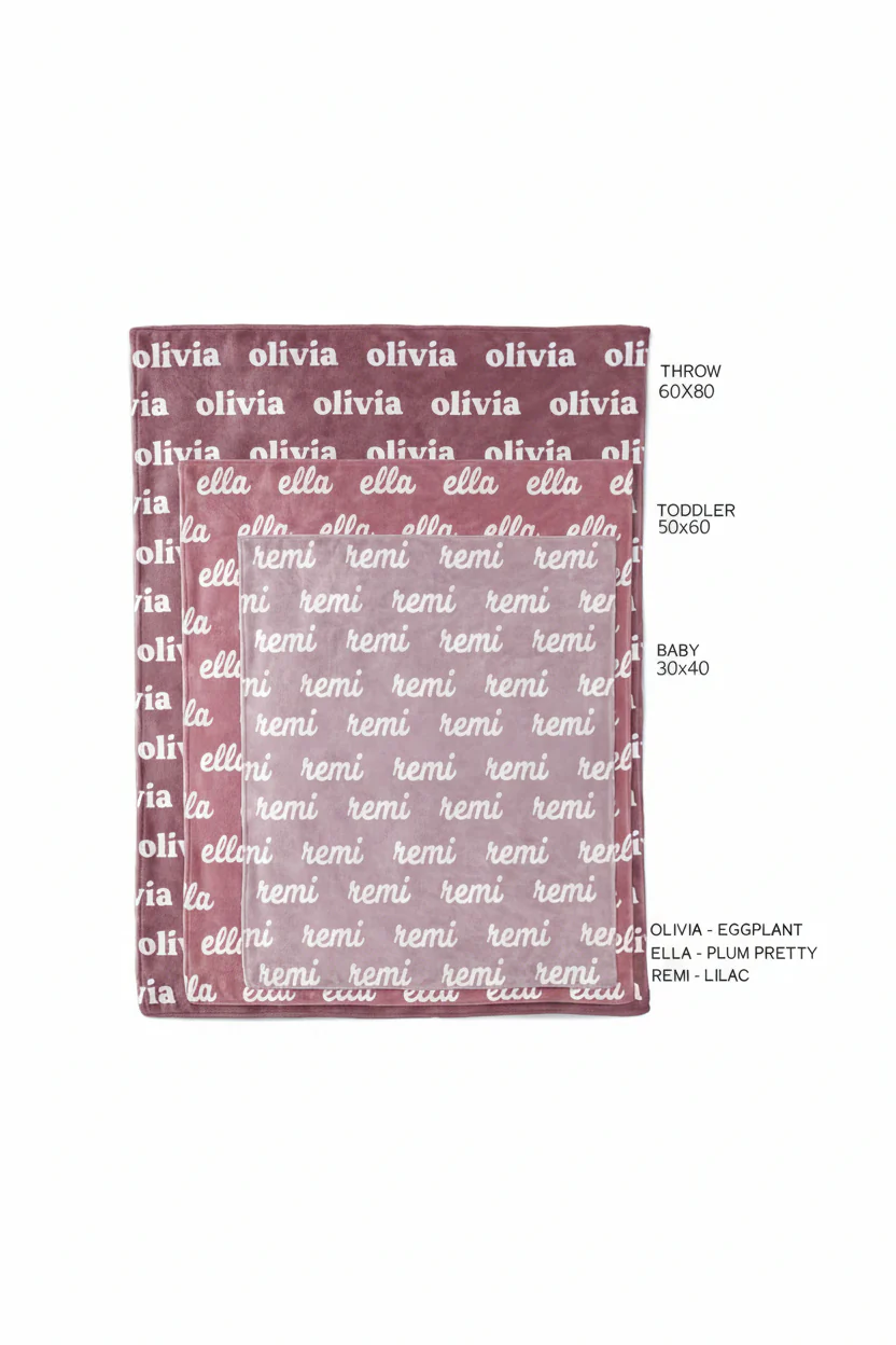 Violet Tones Personalized Color Blanket - Image 4