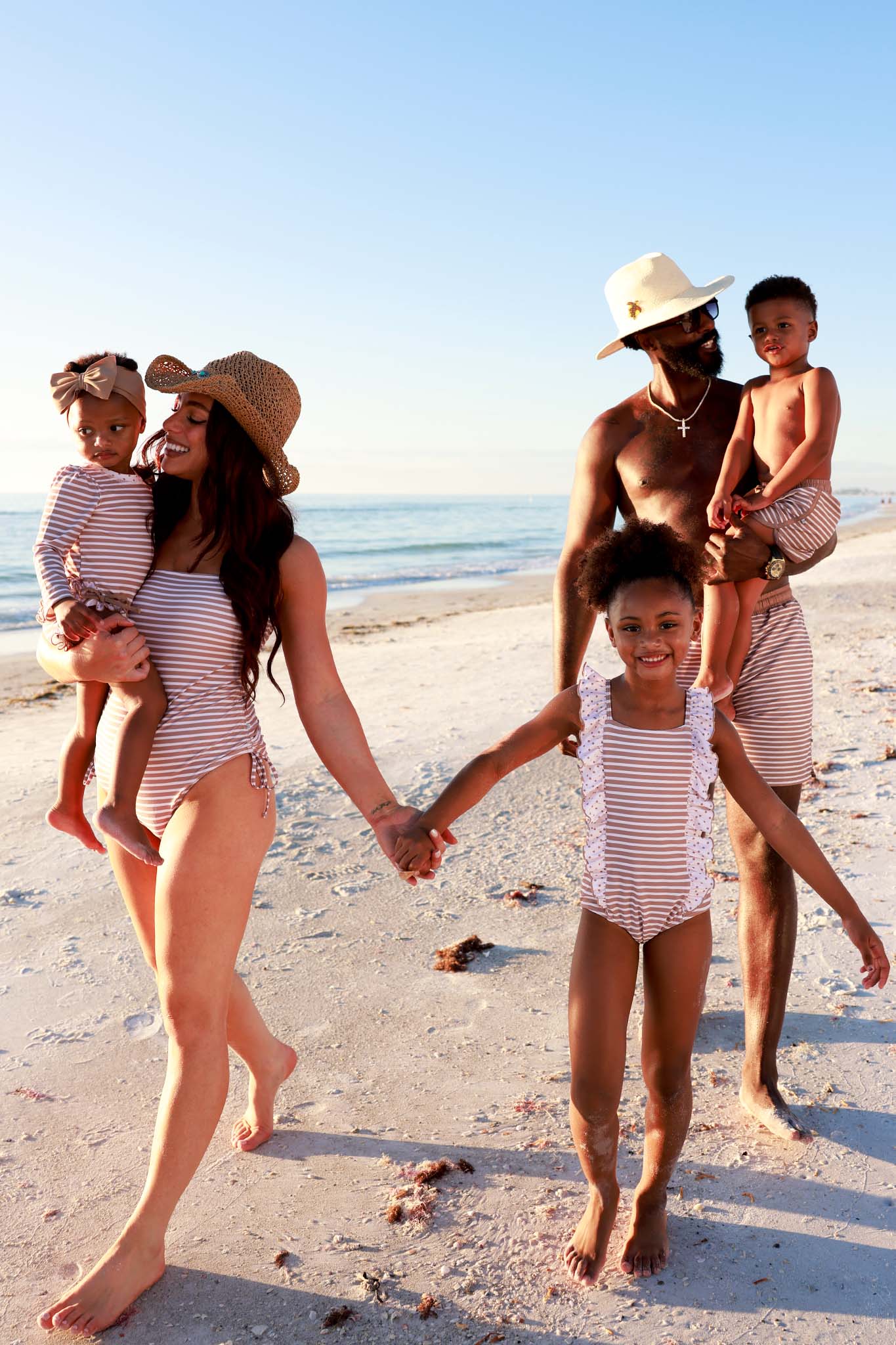 Women's Removable Strap One Piece | Sandy Stripes - Image 16