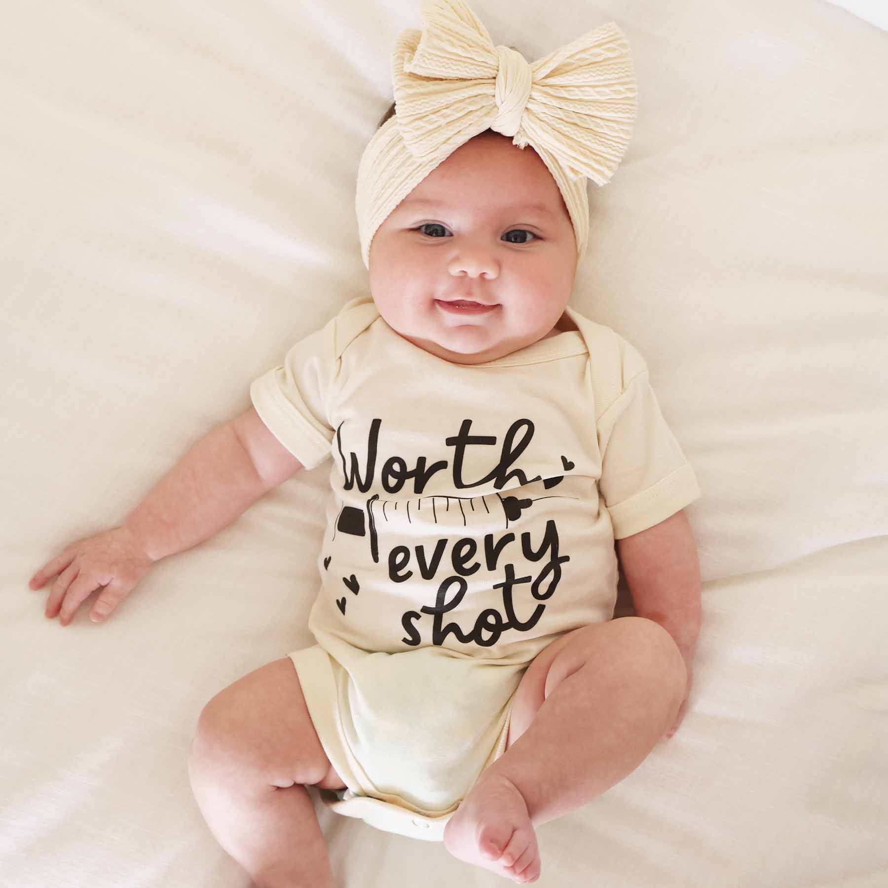 Worth Every Shot Graphic Bodysuit | Natural - Image 4